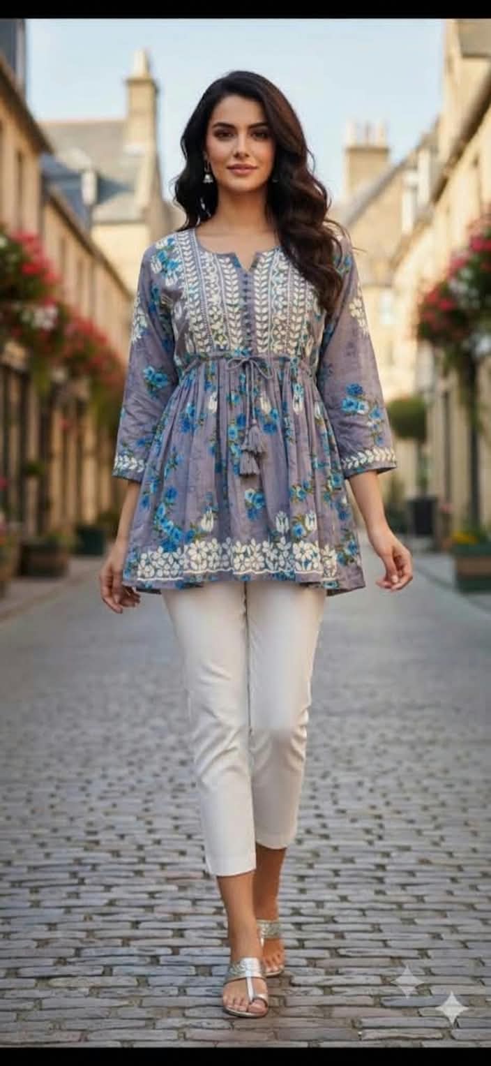 TOP CHIKANWORK-Frock Style