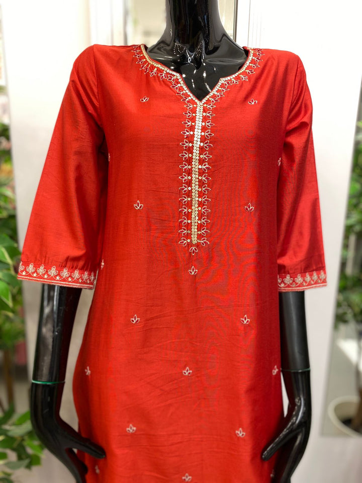 DUPATTA SET-RED