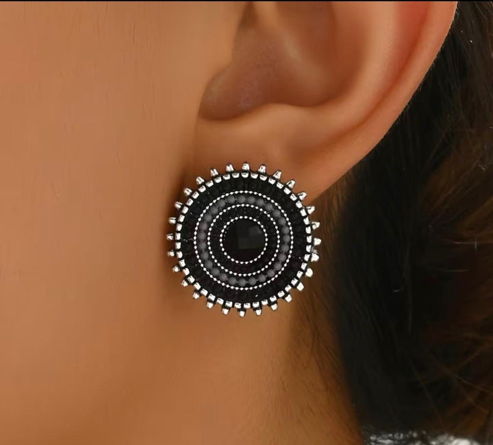 EARRINGS-11, Oxidized CHN
