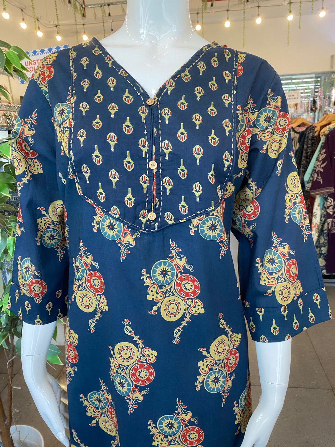 KURTA- Plus Blue Cotton