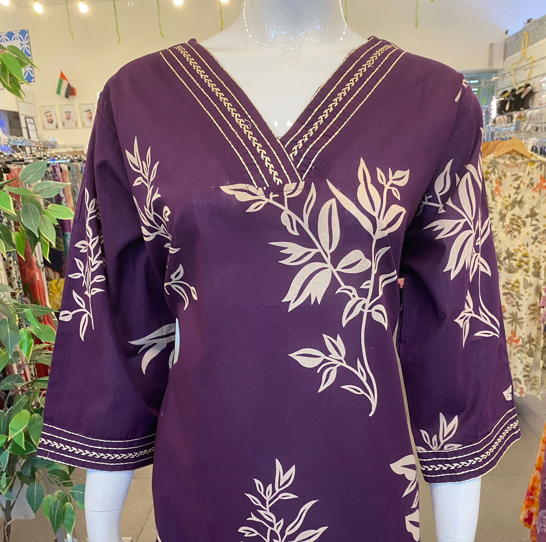 KURTA-Plus Purple Cotton