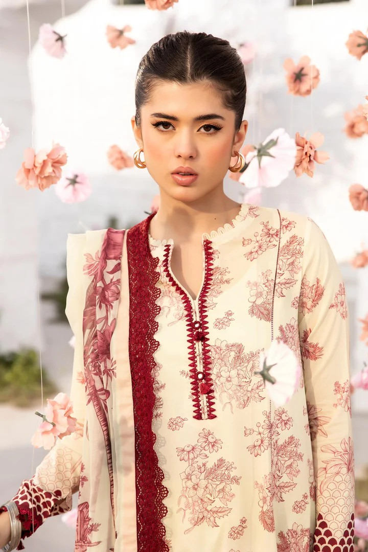 UNSTITCHED-08A,3 Pc Unstitched Embroidered Lawn Suit