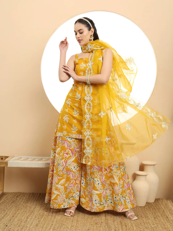 DUPATTA SET-Mstd Cotton Printed