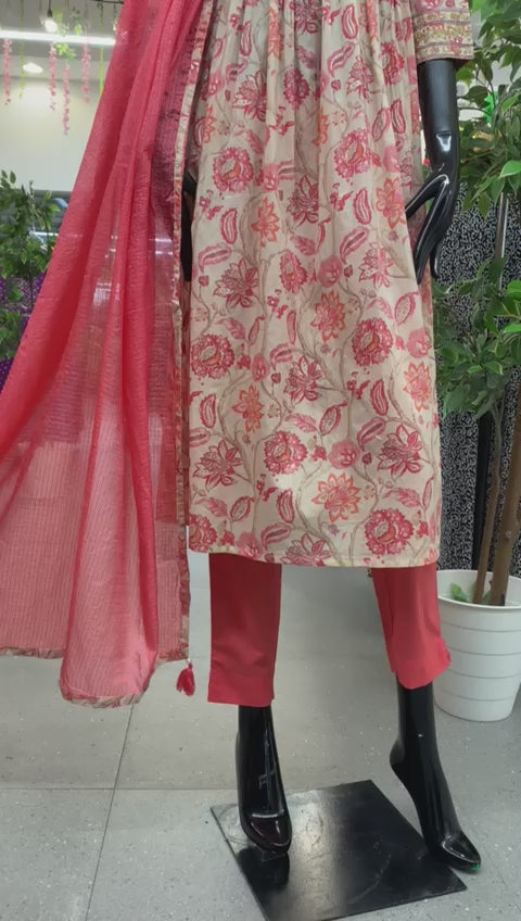 DUPATTA SET-PEACH