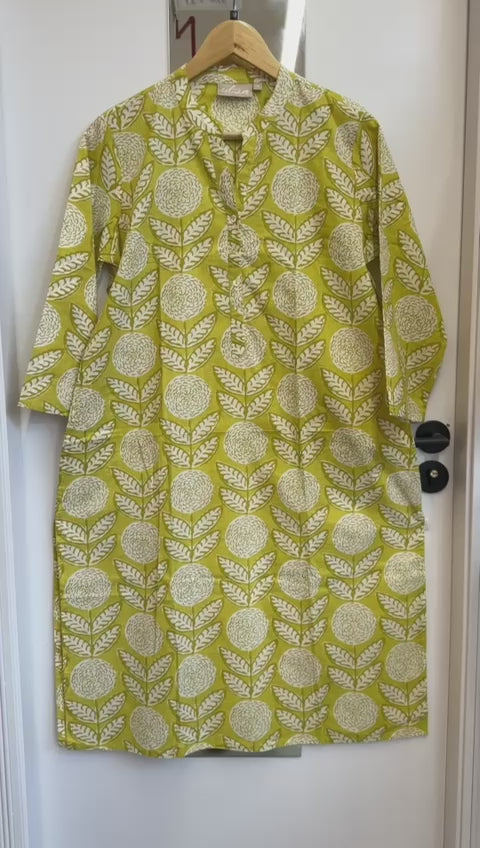 KURTA - GREEN, COTTON