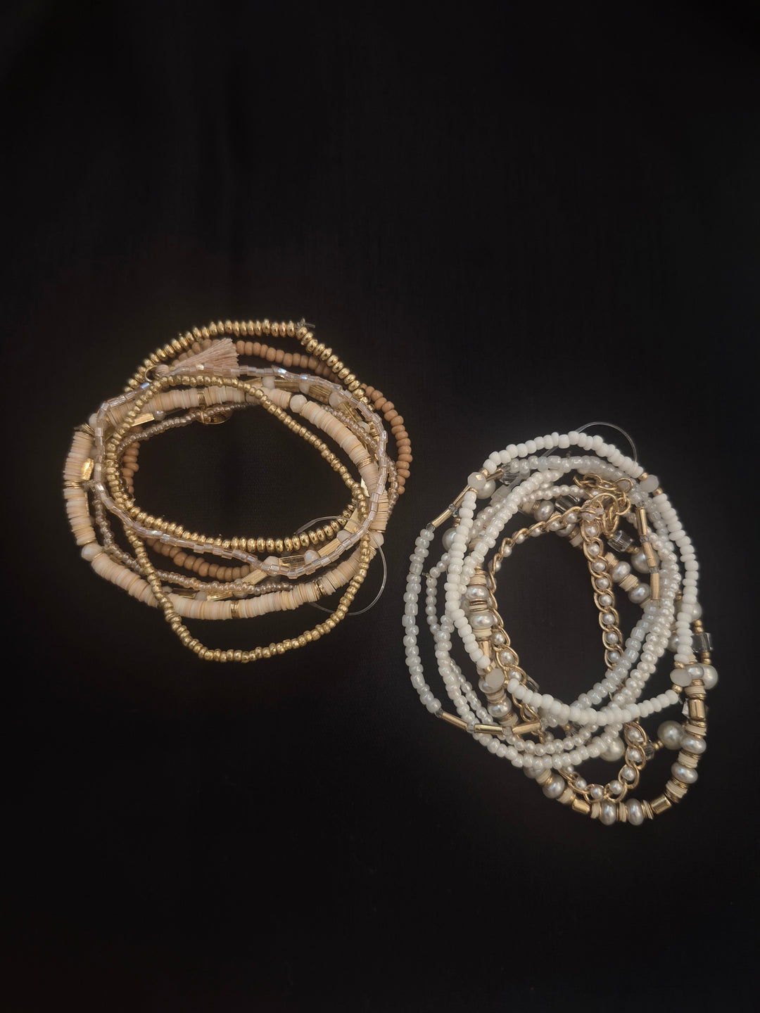 Bangle - Elastic, pearls
