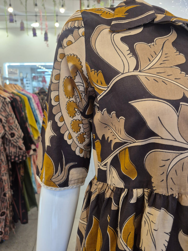 DRESS-Brown Cotton