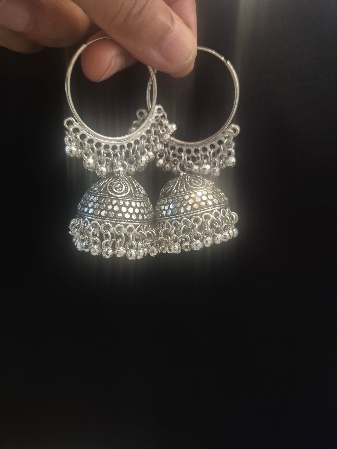 EARRINGS-Oxidized