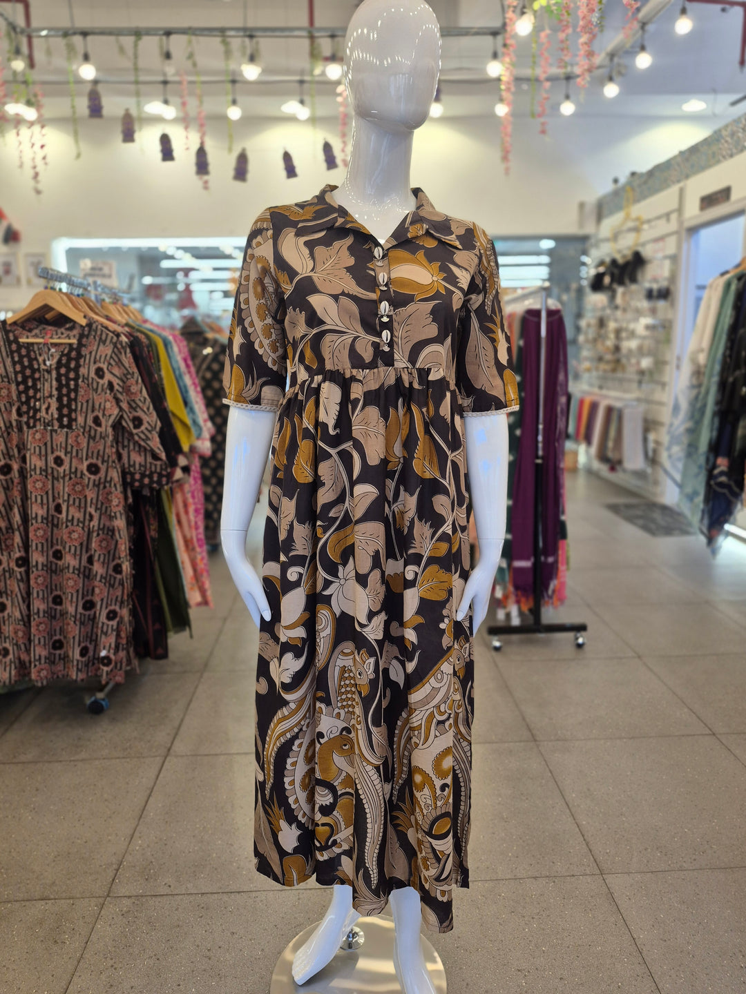 DRESS-Brown Cotton