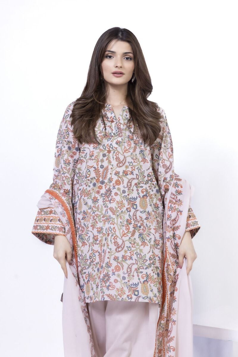 UNSTITCHED-3pc Khaadi 04 Lawn Printed