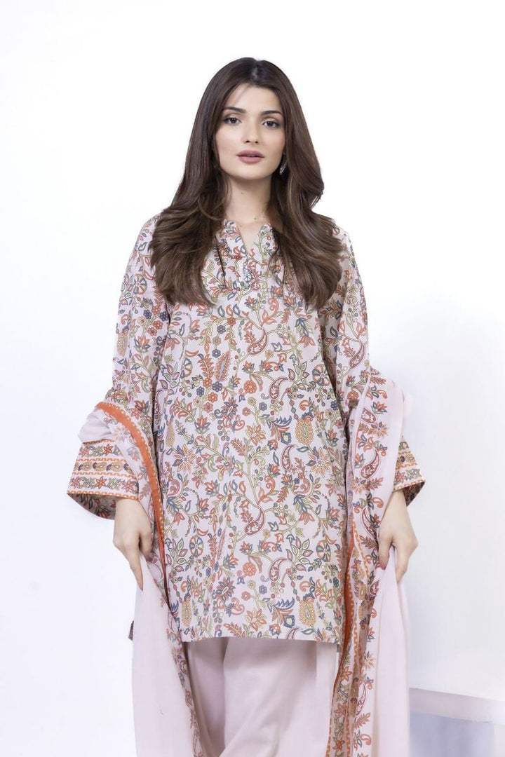 UNSTITCHED-3pc Khaadi 04 Lawn Printed