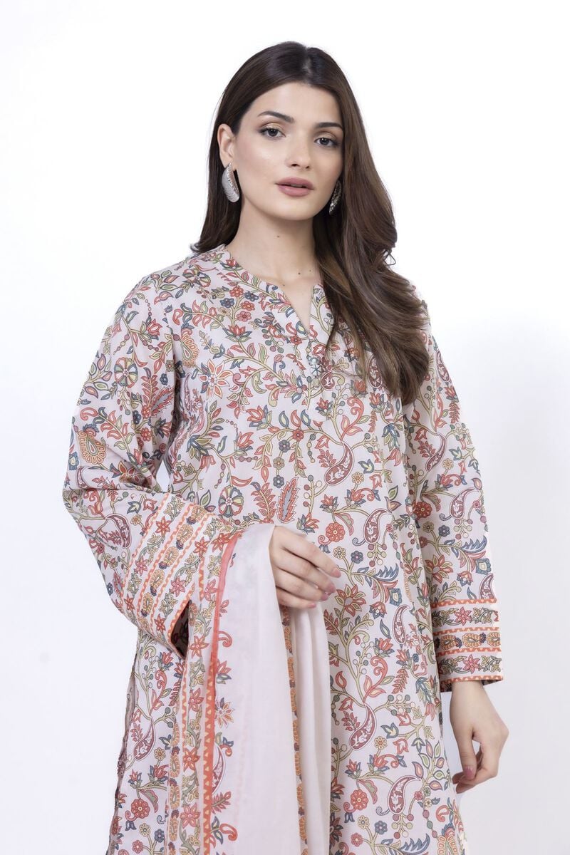 UNSTITCHED-3pc Khaadi 04 Lawn Printed