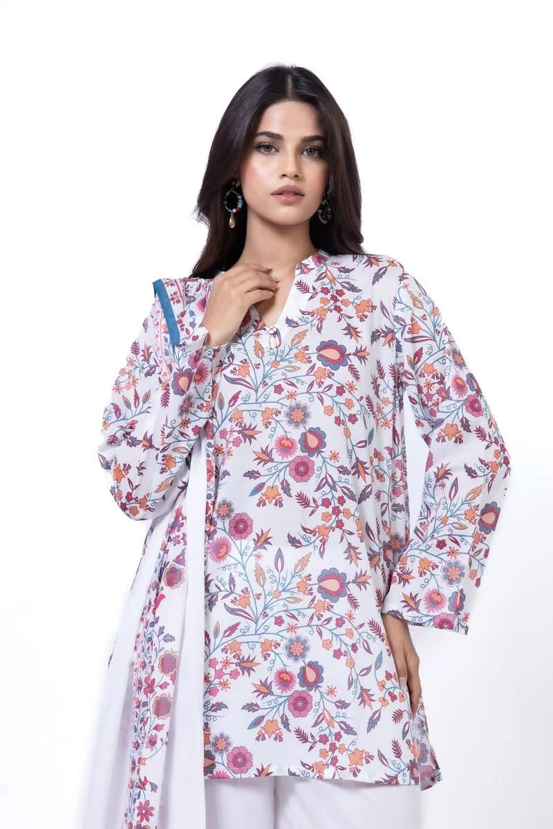 UNSTITCHED-3pc Khaadi 74 Lawn Printed