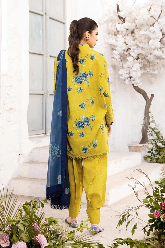 UNSTITCHED-02A,3 Pc Unstitched Embroidered Lawn Suit