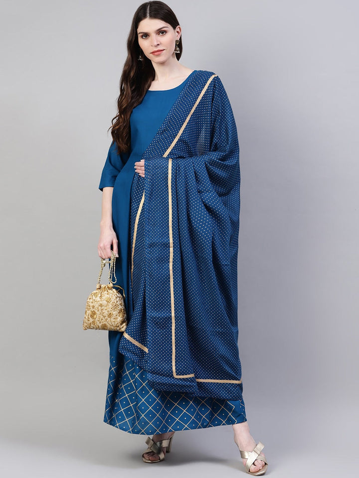 DRESS - Women Panelled Kurta with Dupatta