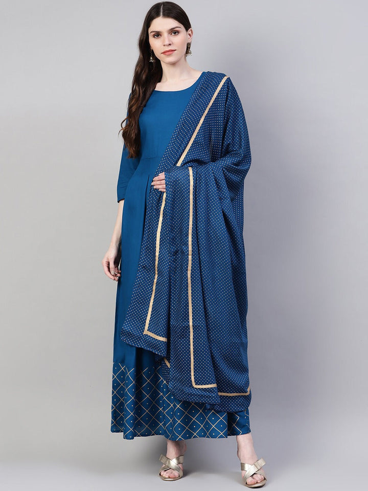 DRESS - Women Panelled Kurta with Dupatta